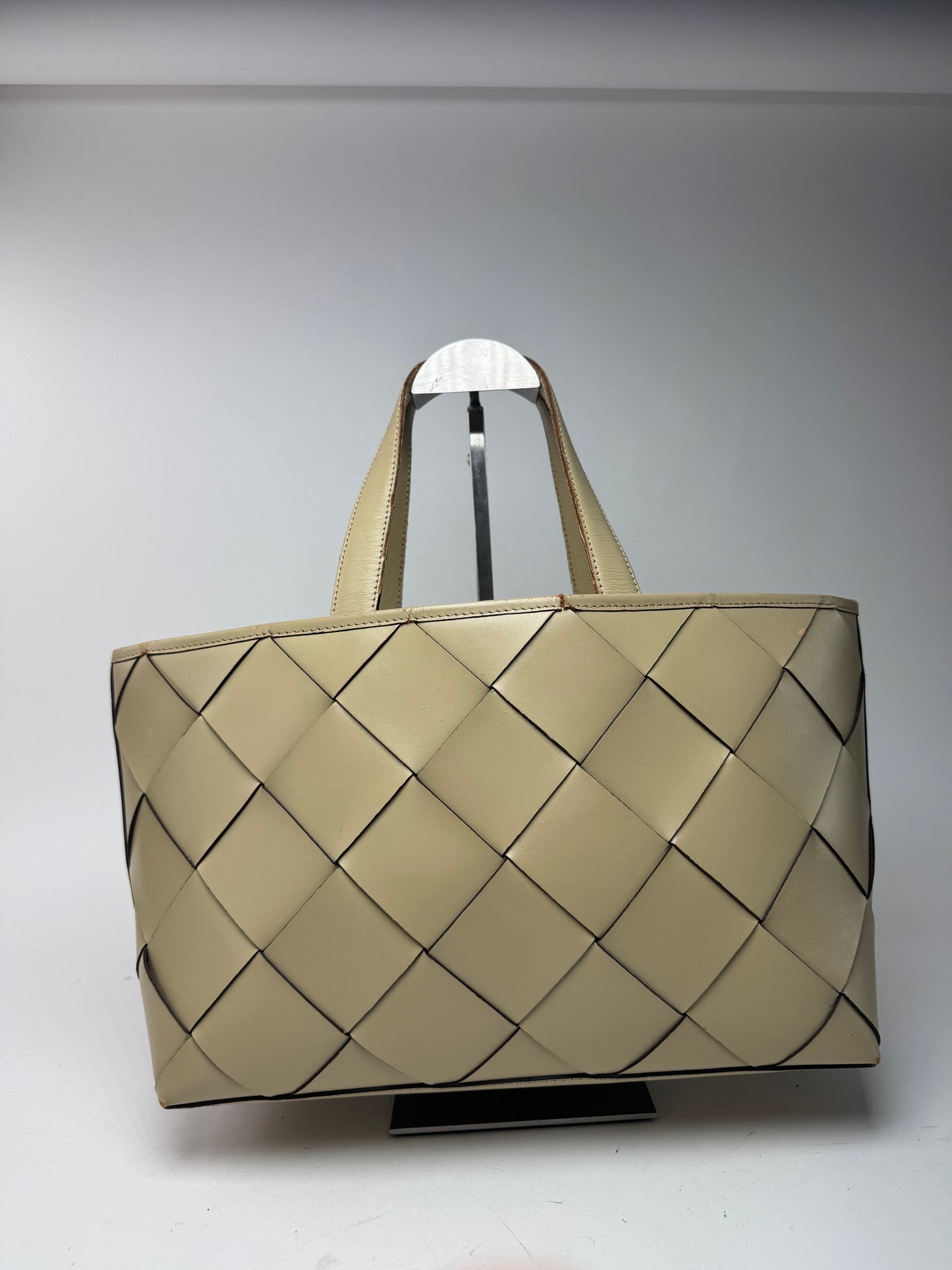Vintage Issey Miyake Leather Bag beige