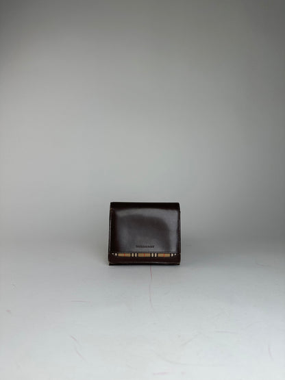 Vintage Burberry Leather Wallet Brown