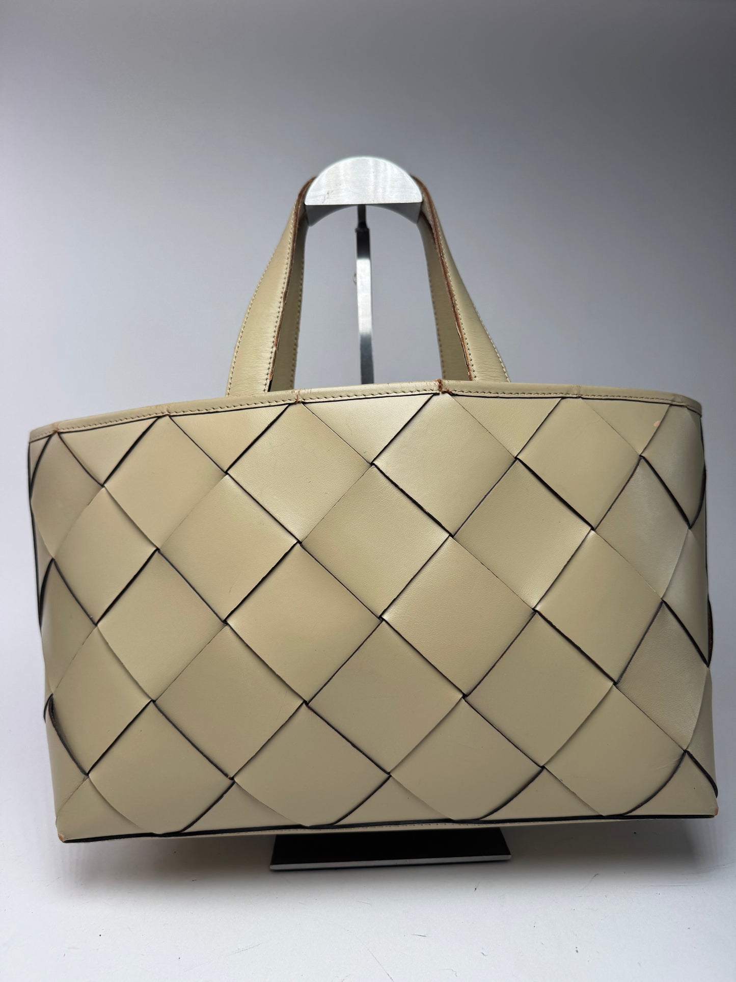 Vintage Issey Miyake Leather Bag beige
