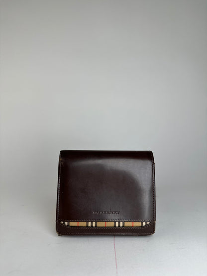 Vintage Burberry Leather Wallet Brown