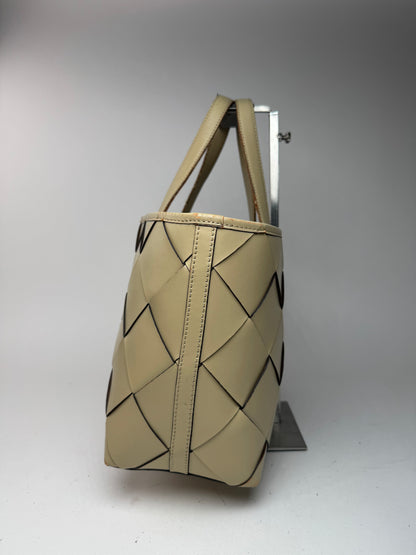 Vintage Issey Miyake Leather Bag beige