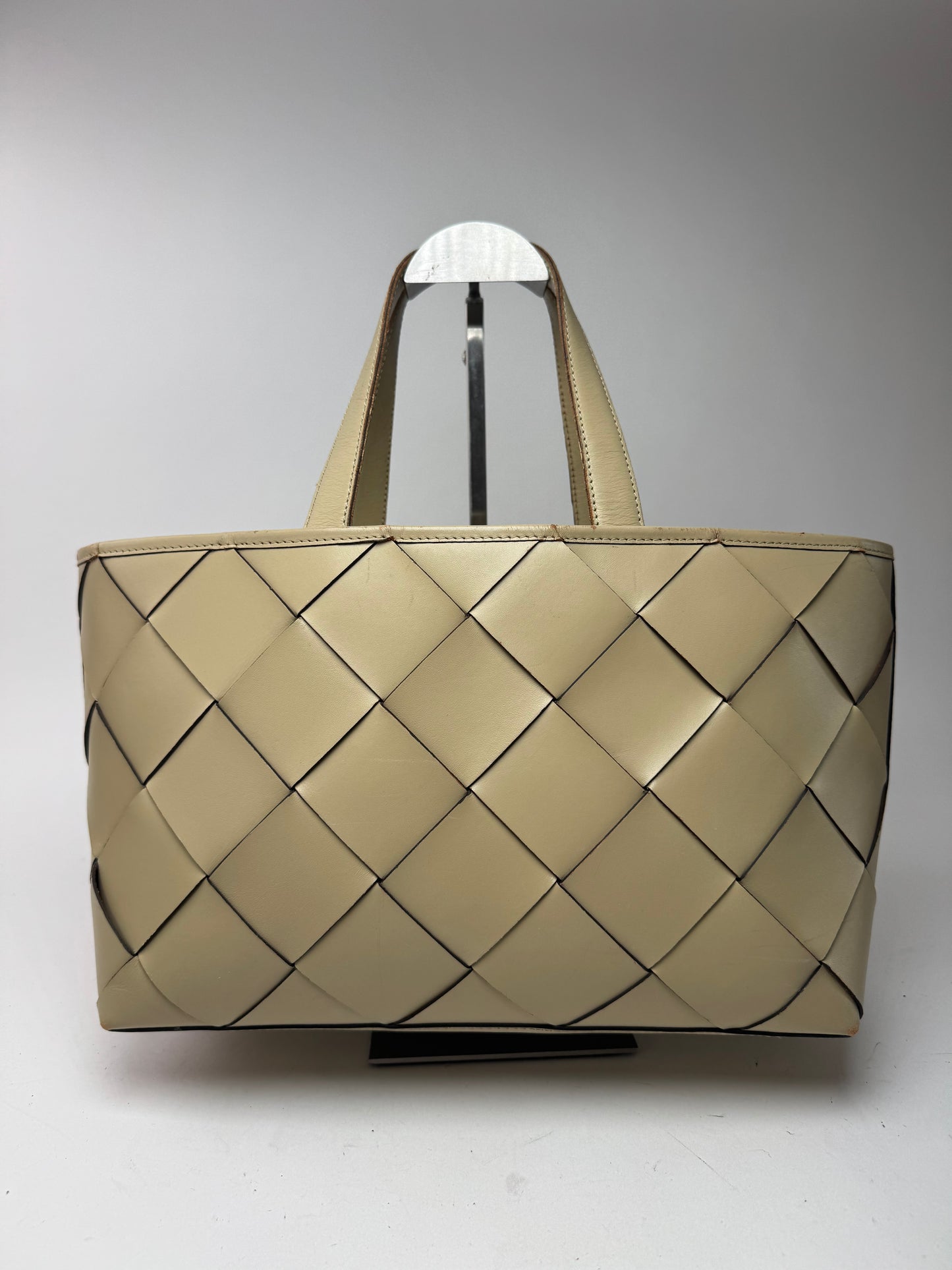 Vintage Issey Miyake Leather Bag beige