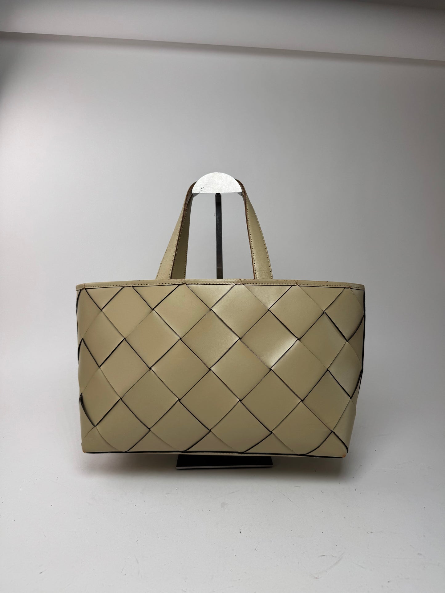 Vintage Issey Miyake Leather Bag beige