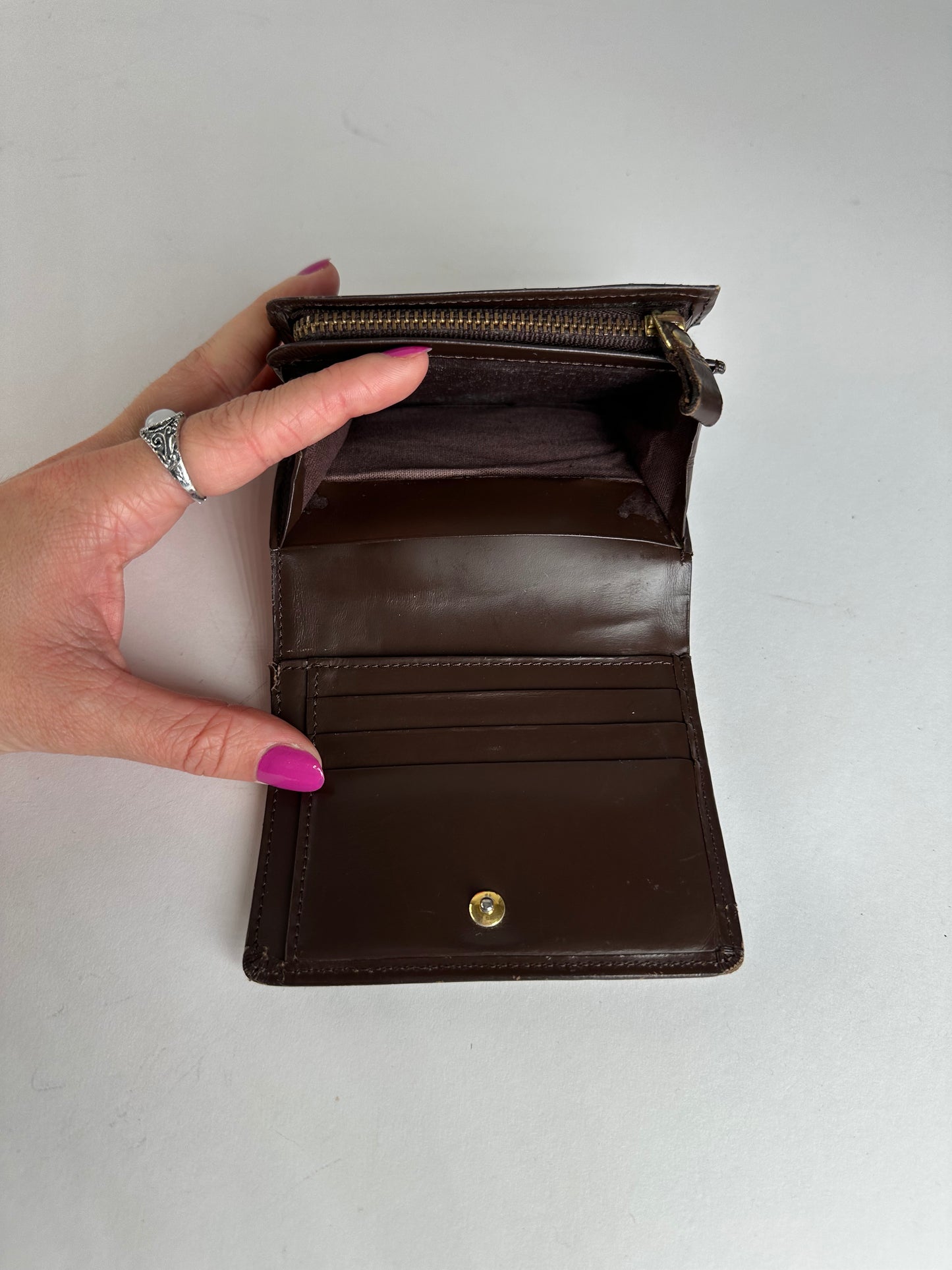 Vintage Burberry Leather Wallet Brown