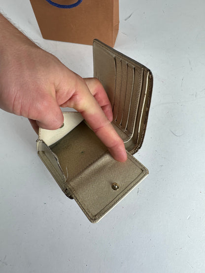 Vintage Louis Vuitton Damier Monogram Flapable Wallet Grey White