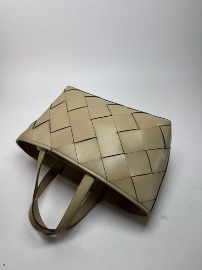 Vintage Issey Miyake Leather Bag beige