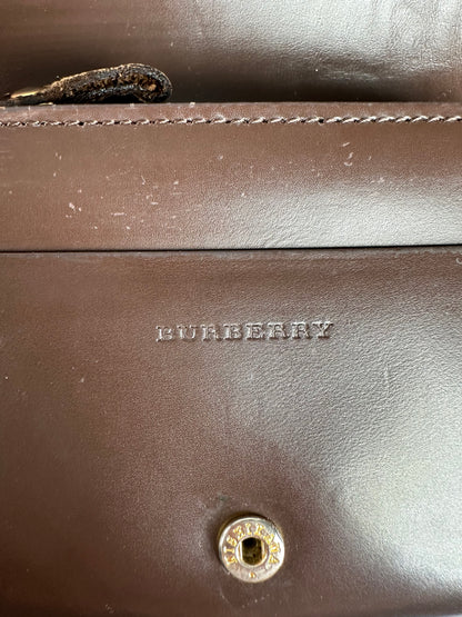 Vintage Burberry Leather Wallet Brown