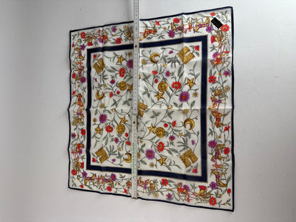 Vintage Celine Paris Silk Cloth floral