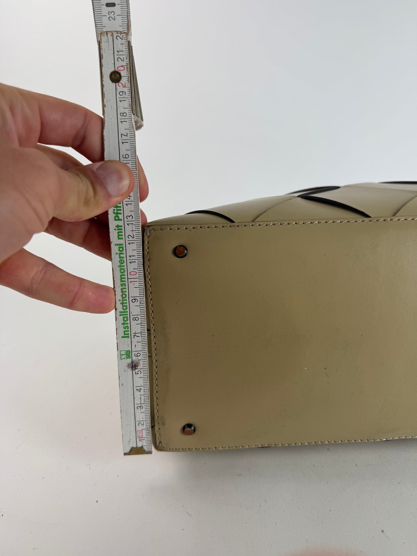 Vintage Issey Miyake Leather Bag beige