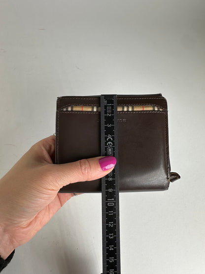 Vintage Burberry Leather Wallet Brown
