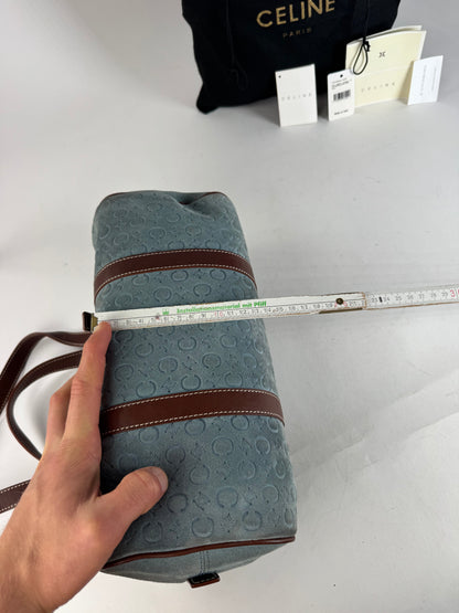 Vintage Celine Suede C , Macadam Monogram Bowling Bag light-blue brown