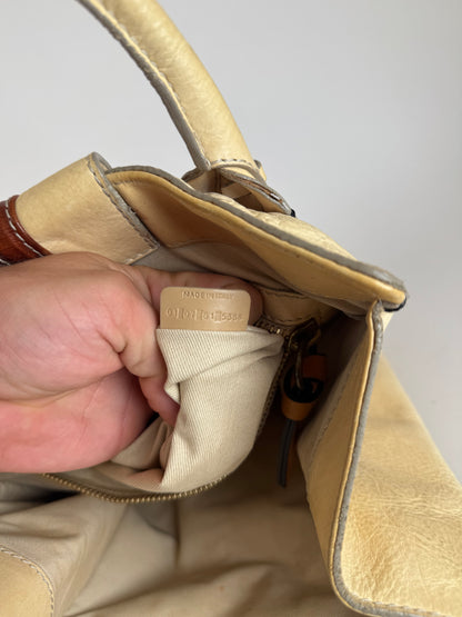 Sac vintage en cuir Chloé beige marron