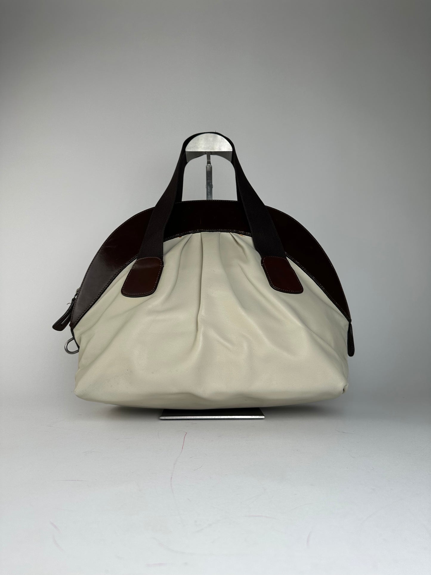 Vintage Marni Leather Handbag White Brown