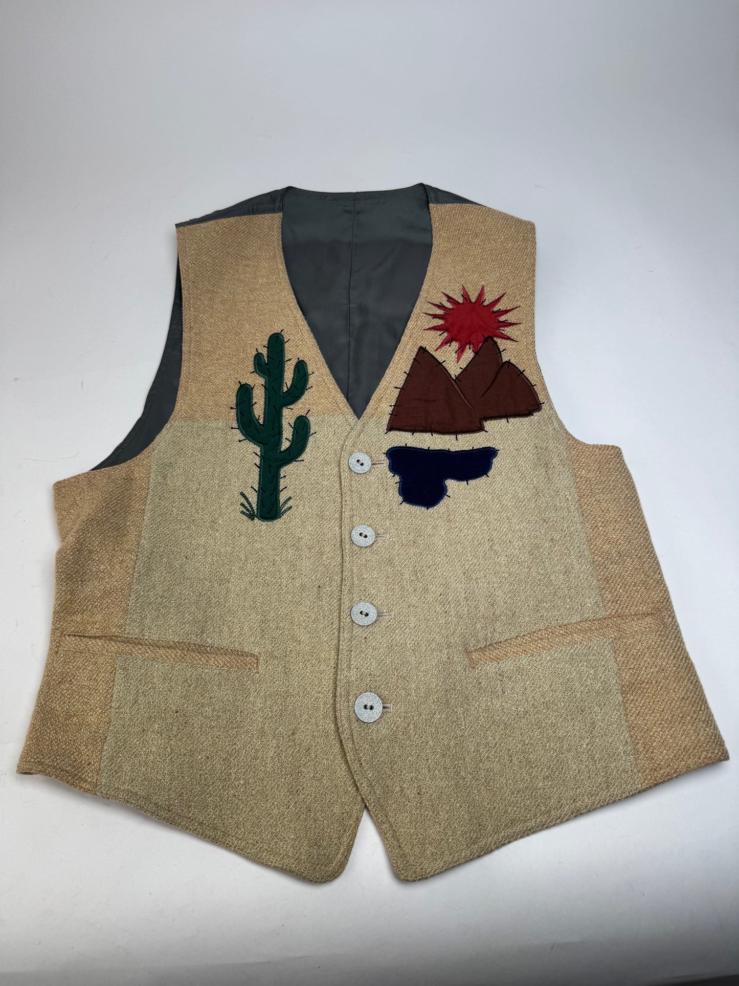 Vintage Kansai Yamamot Men’s Vest Beige Grey L