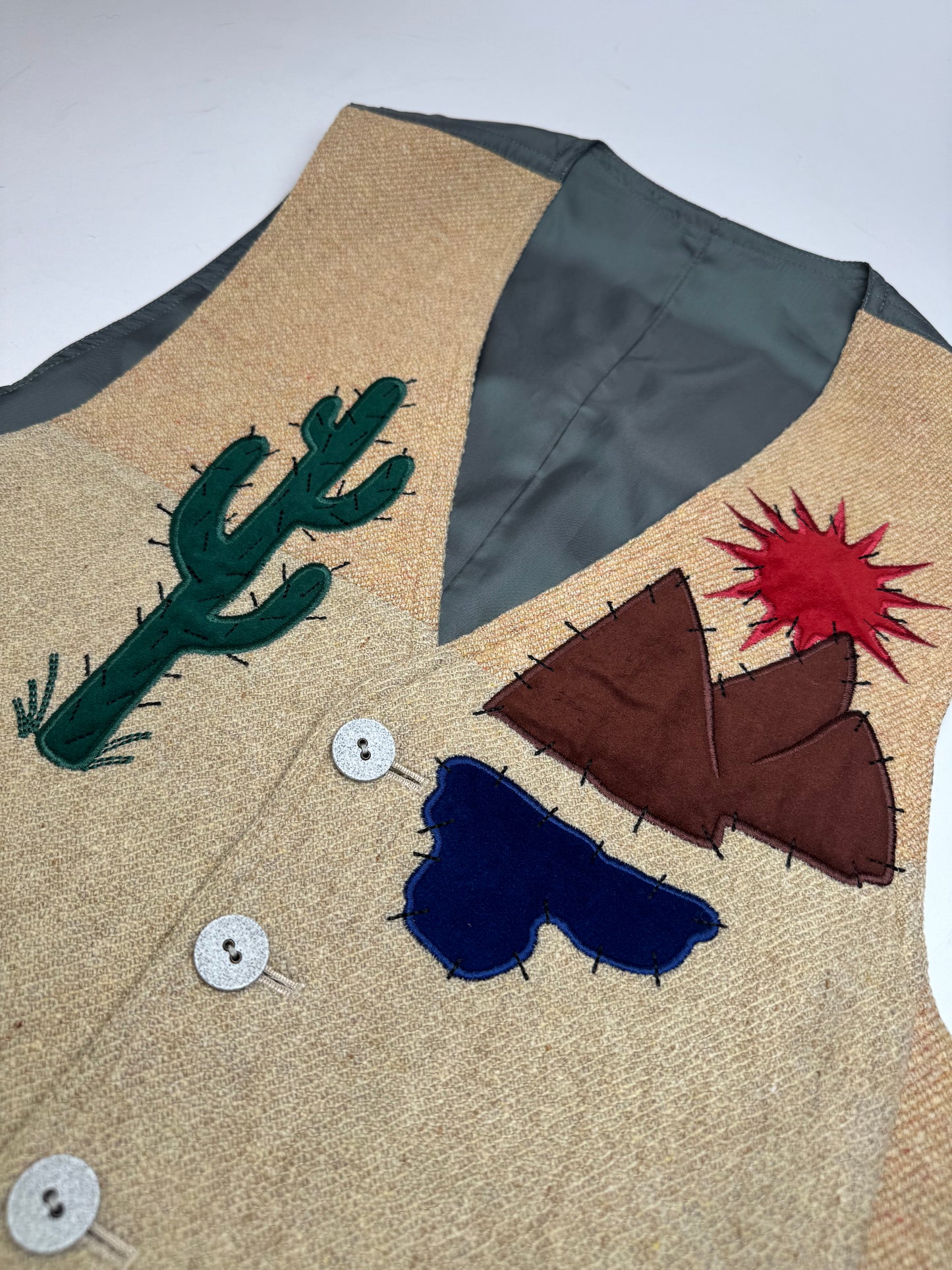 Vintage Kansai Yamamot Men’s Vest Beige Grey L