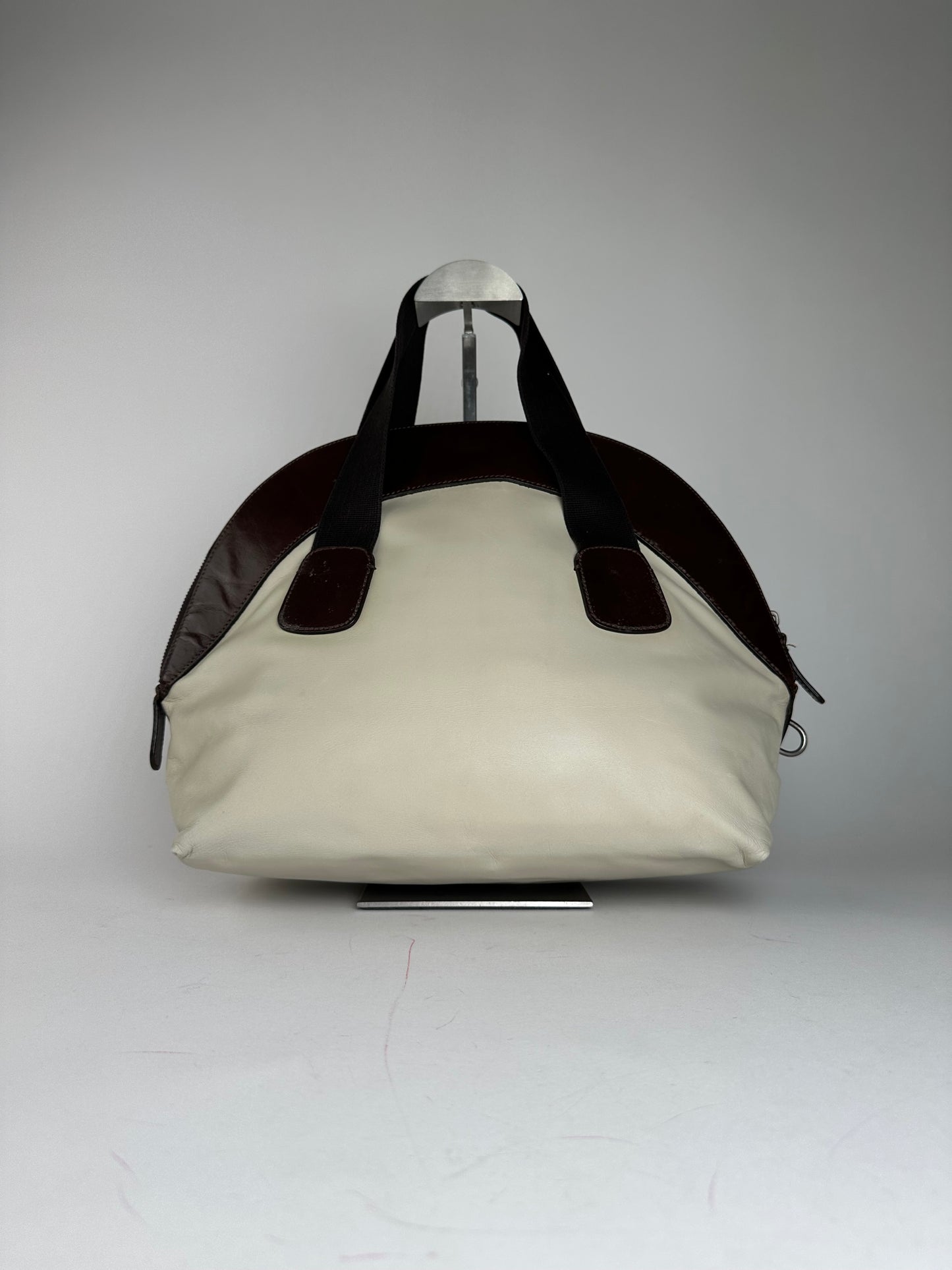 Vintage Marni Leather Handbag White Brown