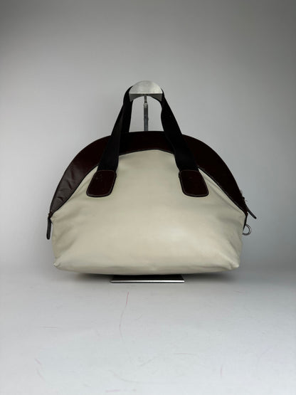 Vintage Marni Leather Handbag White Brown