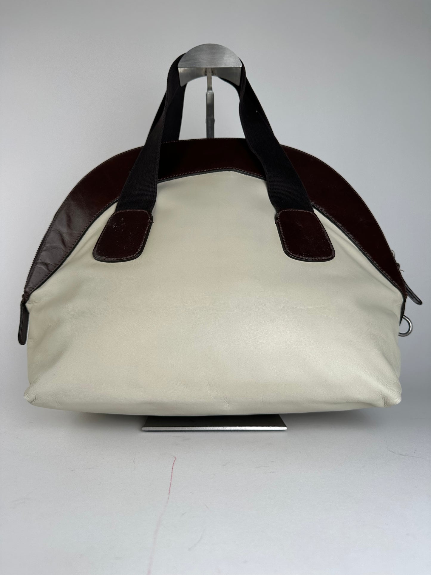 Vintage Marni Leather Handbag White Brown