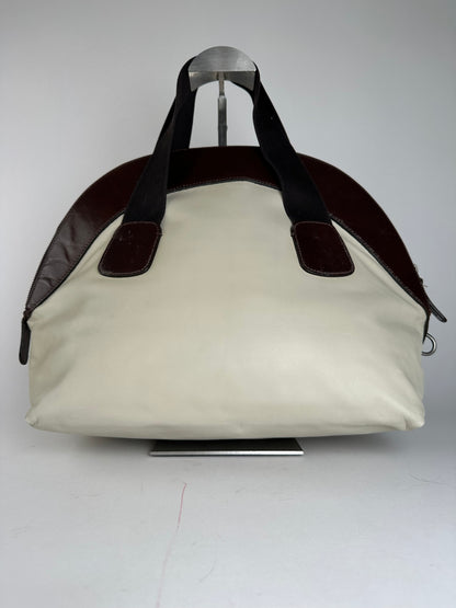 Vintage Marni Leather Handbag White Brown