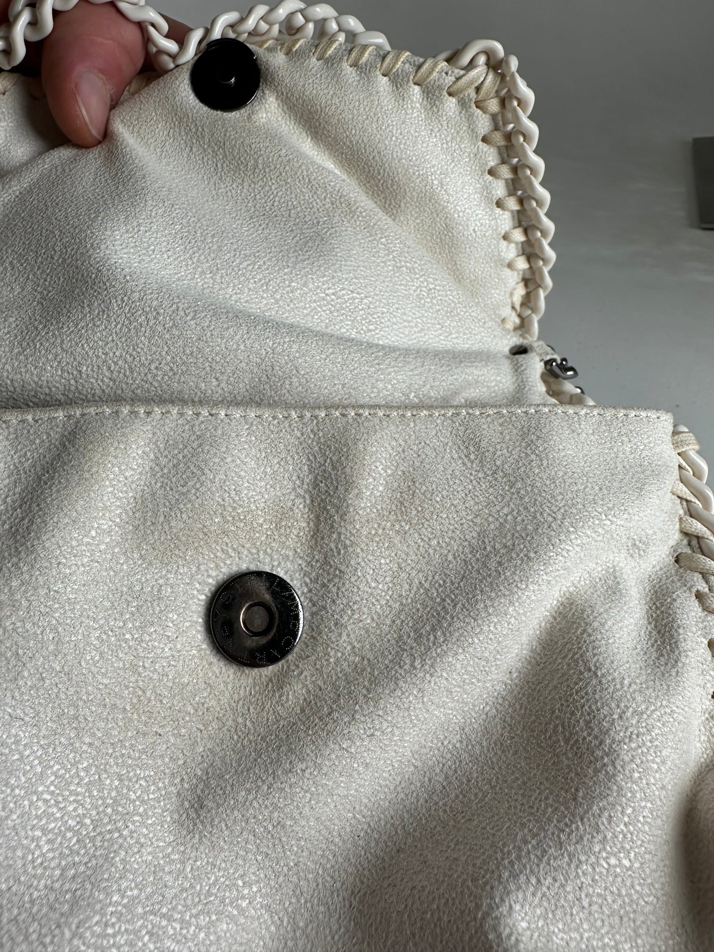 Vintage Stella Mc Cartney Vegan Leather Falabella Shoulder Bag White