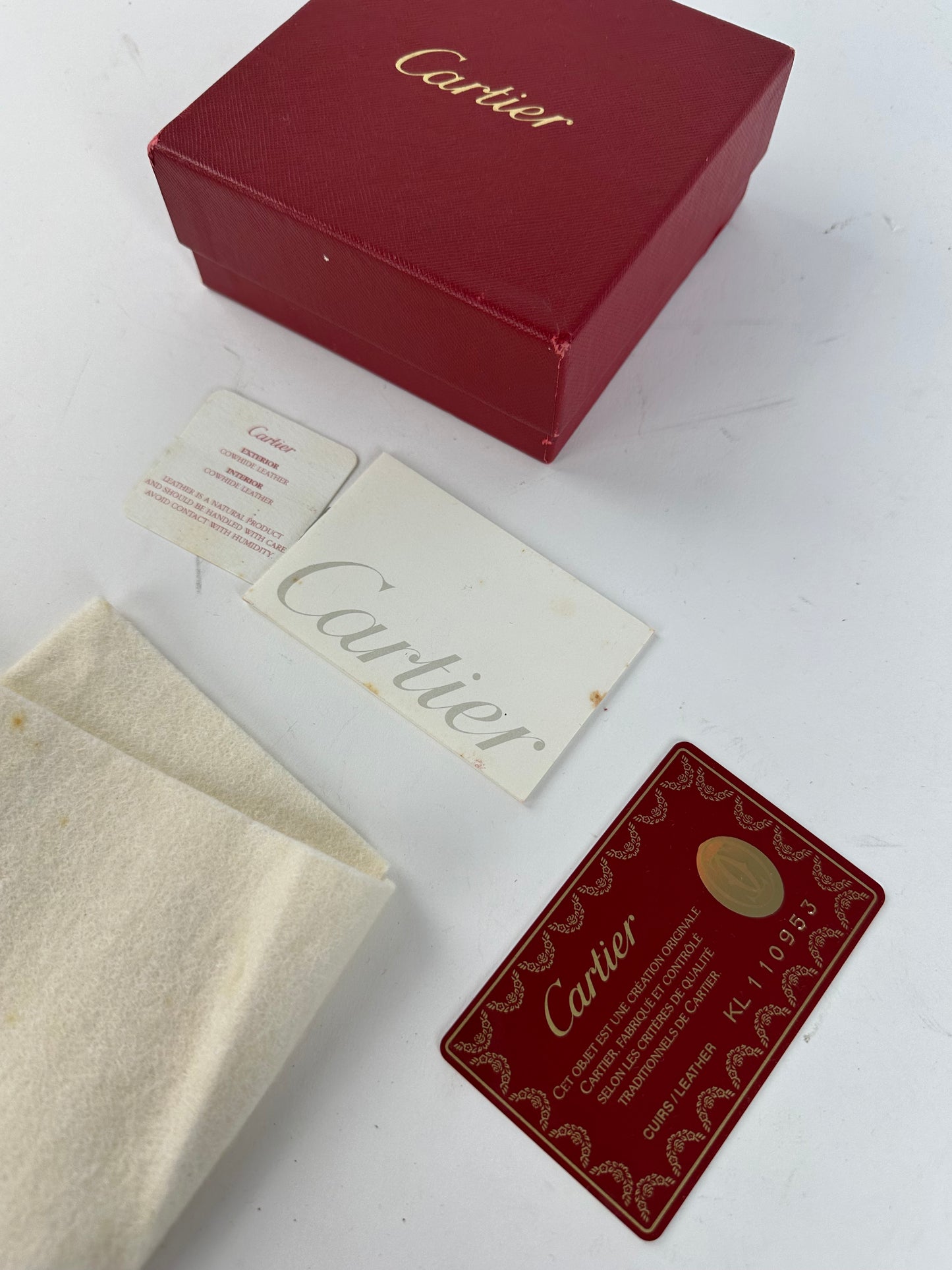 Vintage Cartier Patent Leather Wallet Burgundy Silver