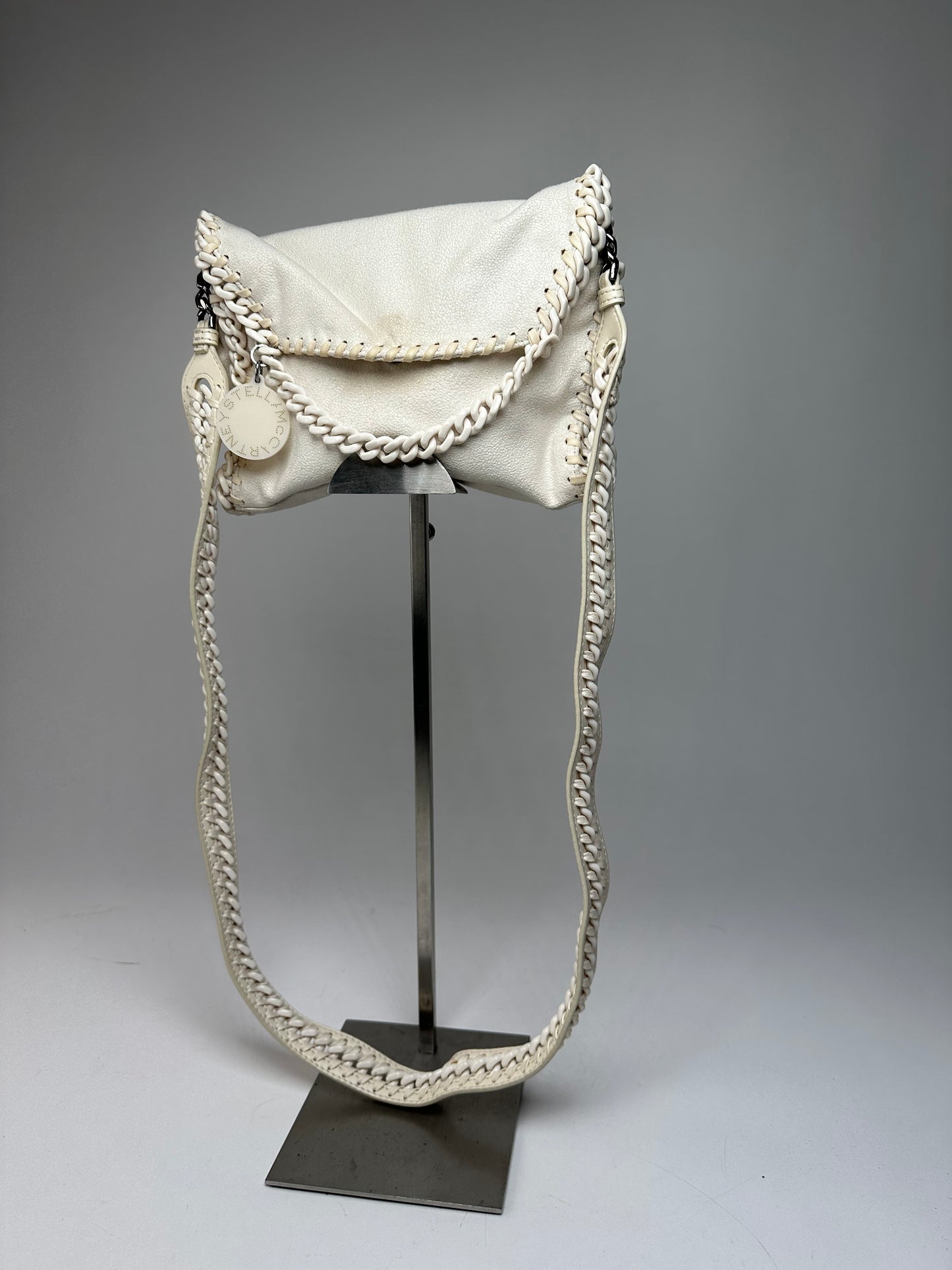 Vintage Stella Mc Cartney Vegan Leather Falabella Shoulder Bag White