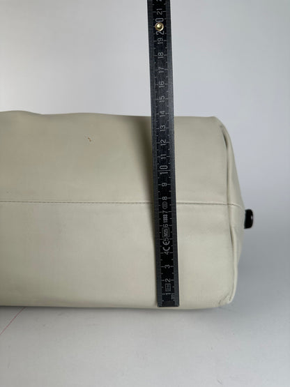 Vintage Marni Leather Handbag White Brown