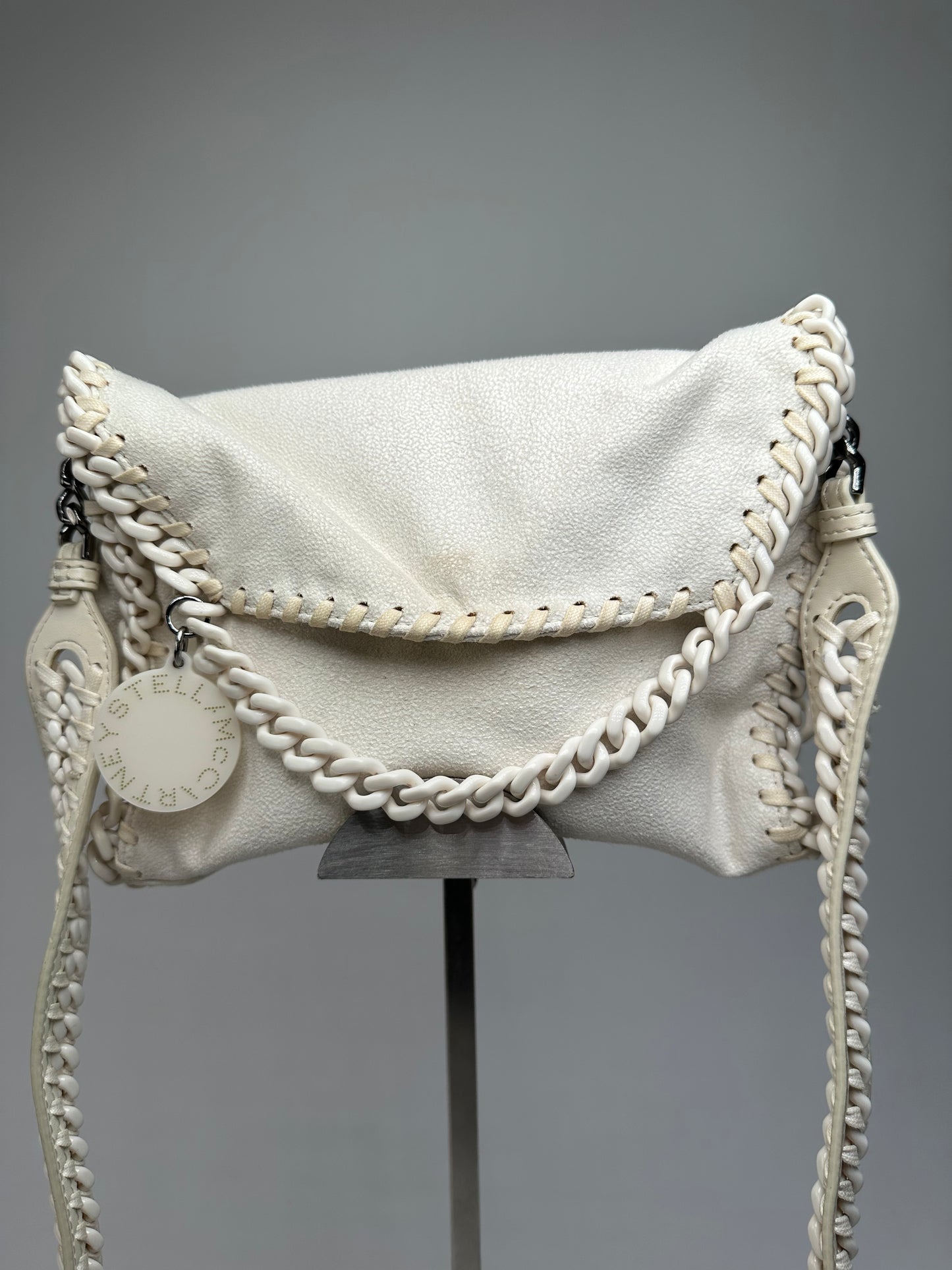 Vintage Stella Mc Cartney Vegan Leather Falabella Shoulder Bag White