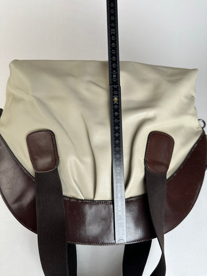 Vintage Marni Leather Handbag White Brown