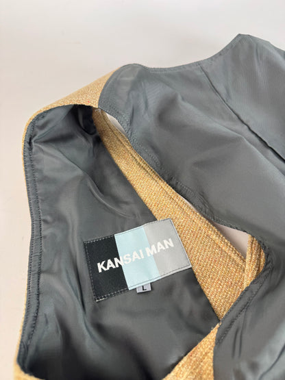 Vintage Kansai Yamamot Men’s Vest Beige Grey L