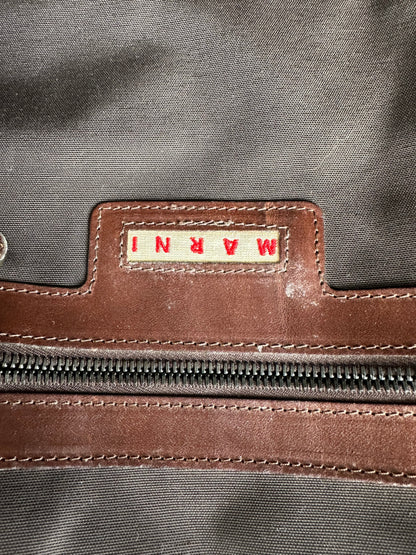 Vintage Marni Leather Handbag White Brown