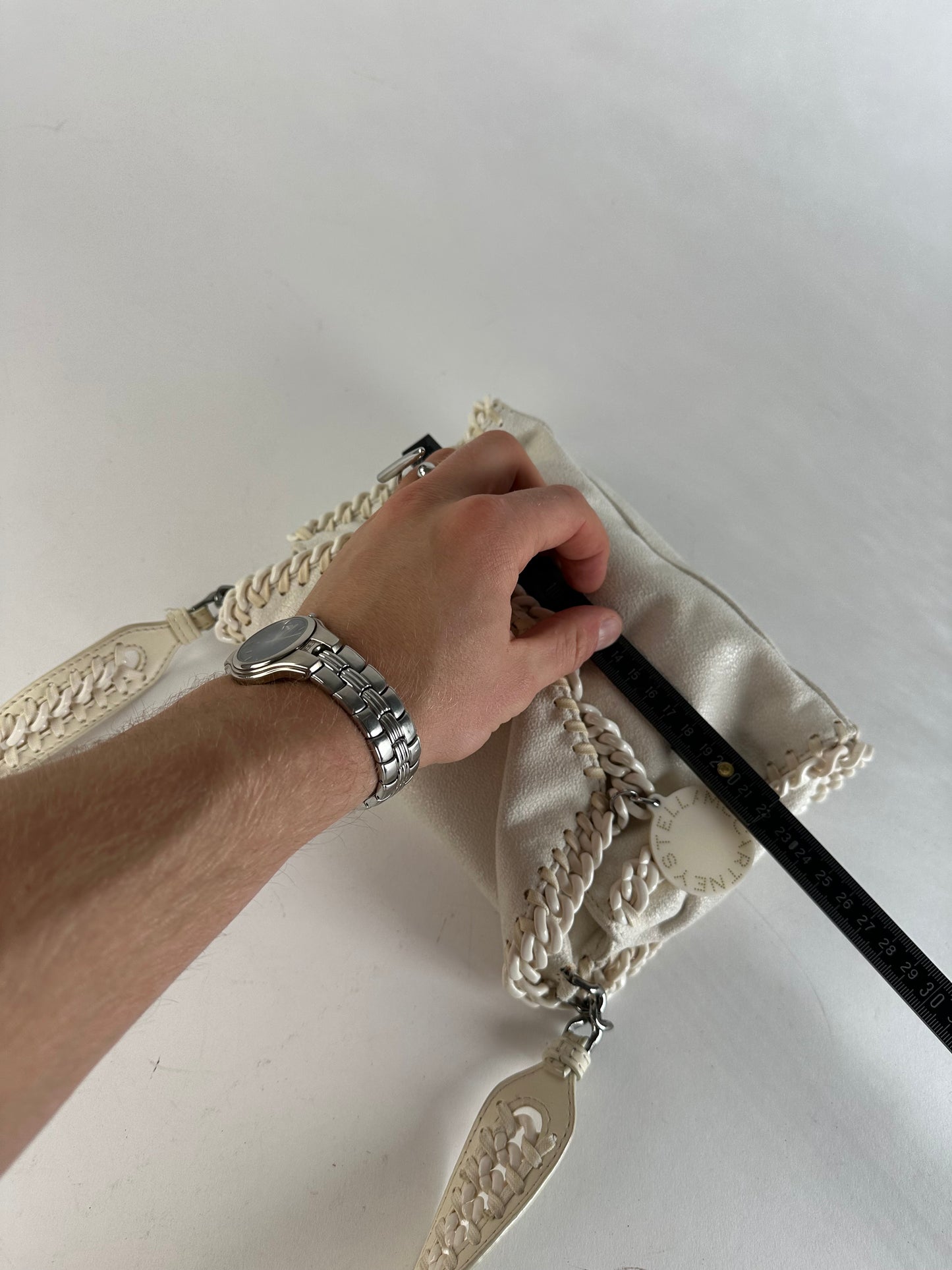 Vintage Stella Mc Cartney Vegan Leather Falabella Shoulder Bag White