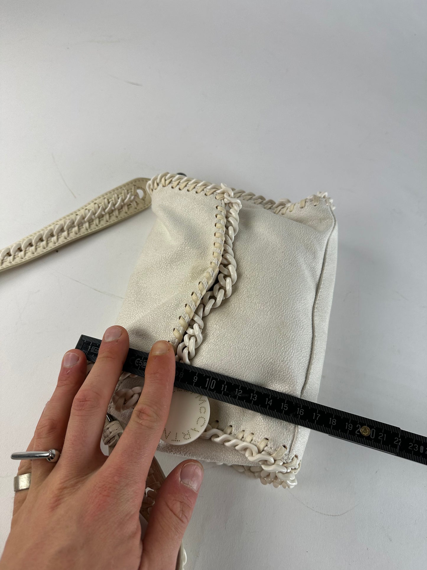 Vintage Stella Mc Cartney Vegan Leather Falabella Shoulder Bag White