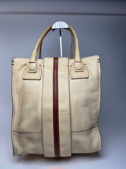 Sac vintage en cuir Chloé beige marron