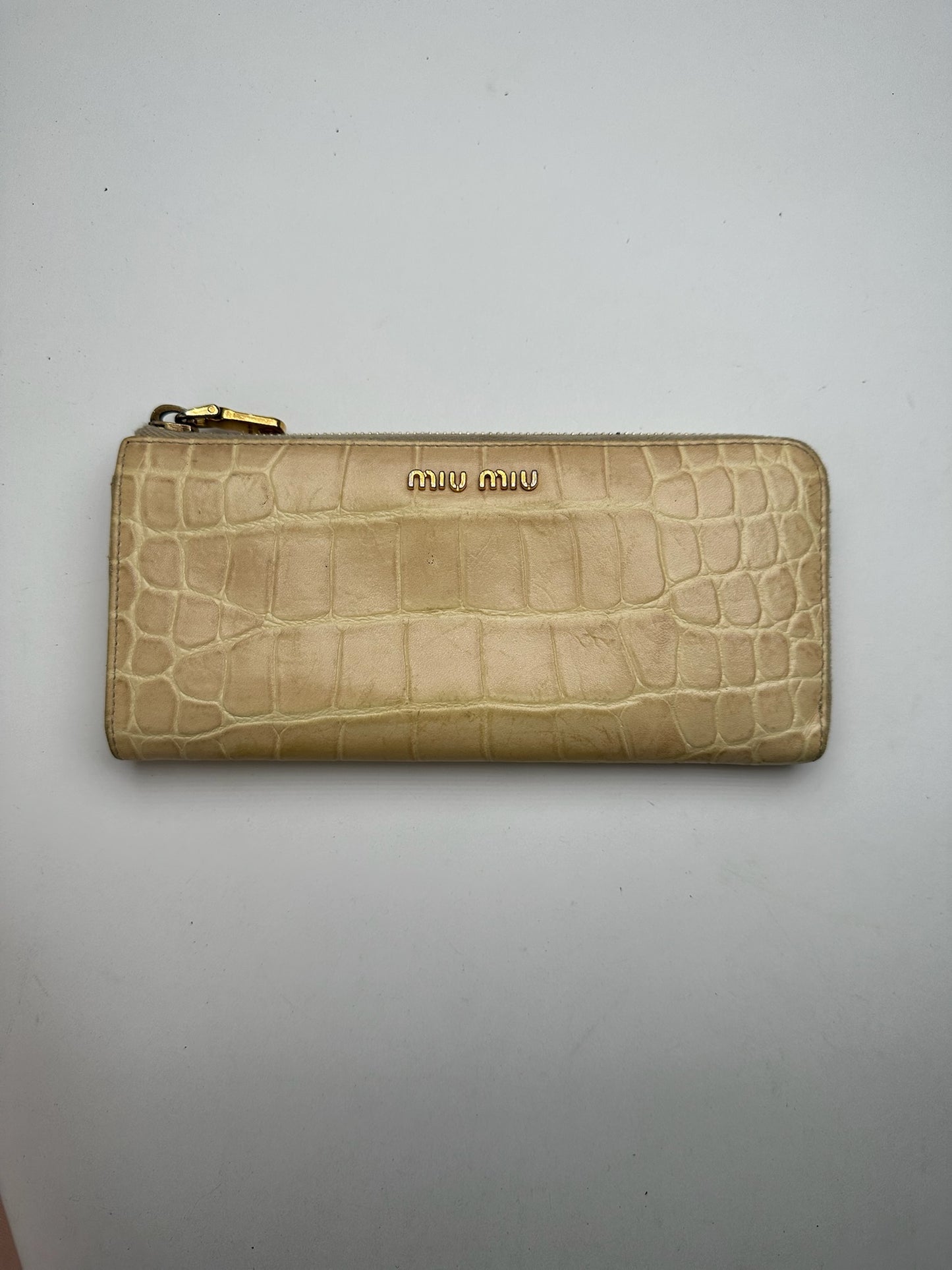 Vintage Miu Miu Leather Wallet White
