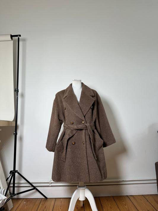Vintage Givenchy Wool Blend Coat Brown Gold M