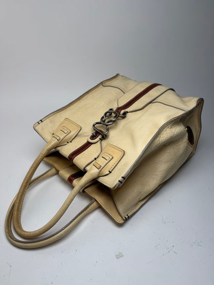 Sac vintage en cuir Chloé beige marron
