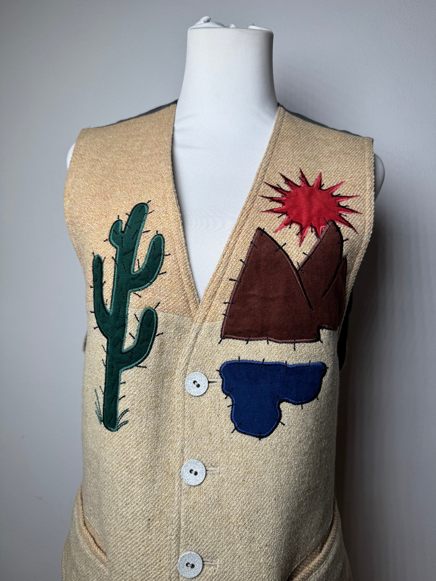 Vintage Kansai Yamamot Men’s Vest Beige Grey L