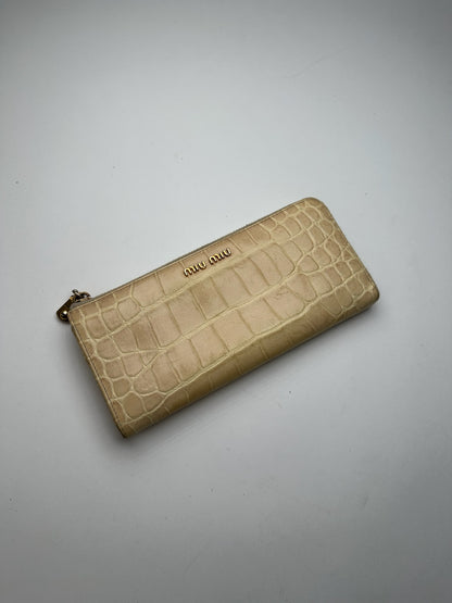 Vintage Miu Miu Leather Wallet White