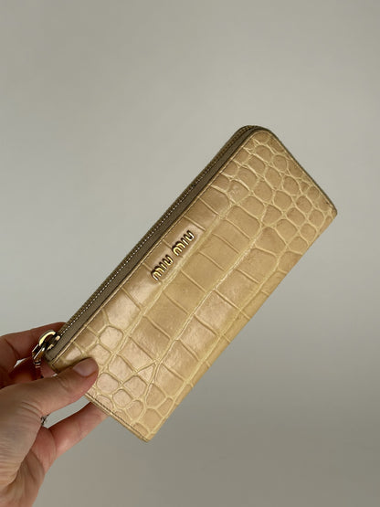 Vintage Miu Miu Leather Wallet White