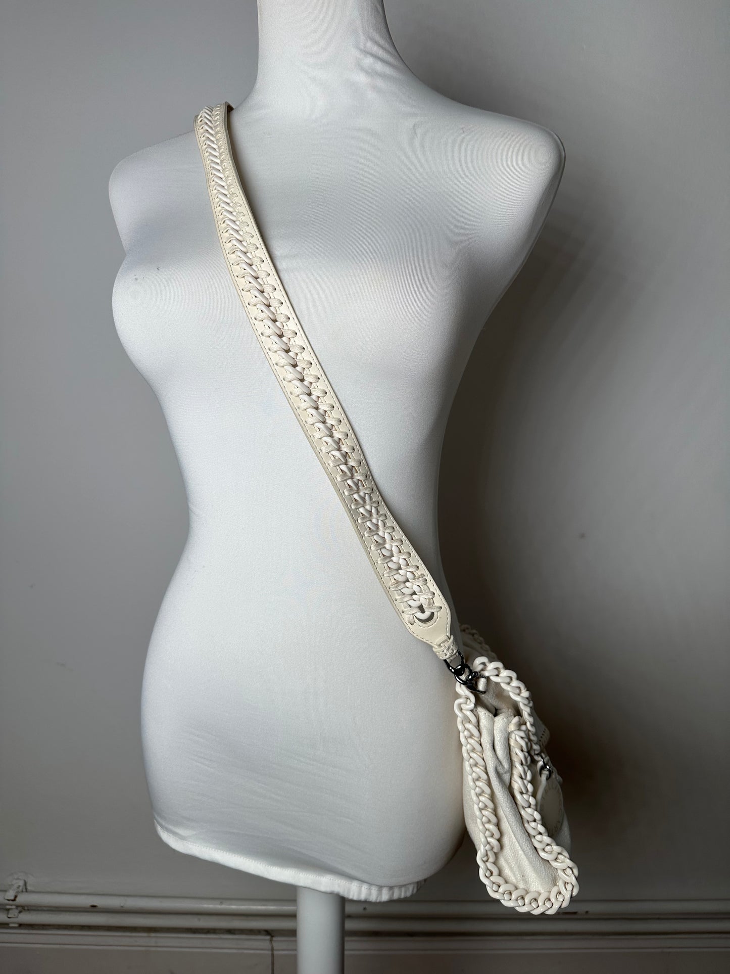 Vintage Stella Mc Cartney Vegan Leather Falabella Shoulder Bag White