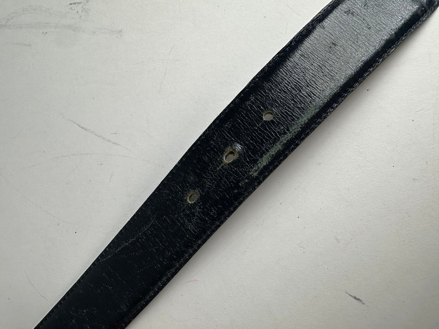 Vintage Celine Paris Snake Emblossed leather belt black
