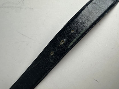 Vintage Celine Paris Snake Emblossed leather belt black
