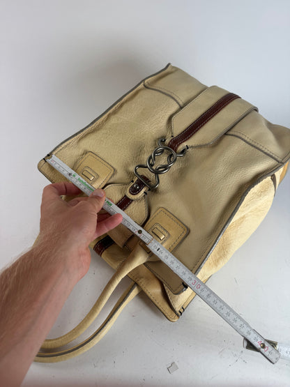 Sac vintage en cuir Chloé beige marron