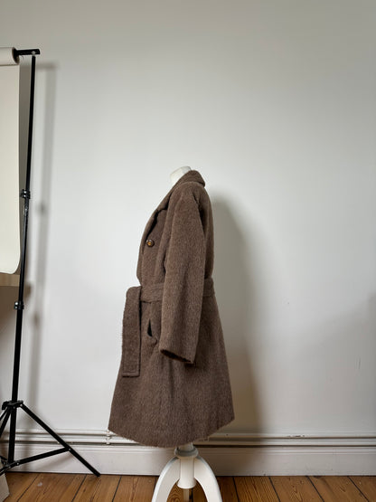 Vintage Givenchy Wool Blend Coat Brown Gold M