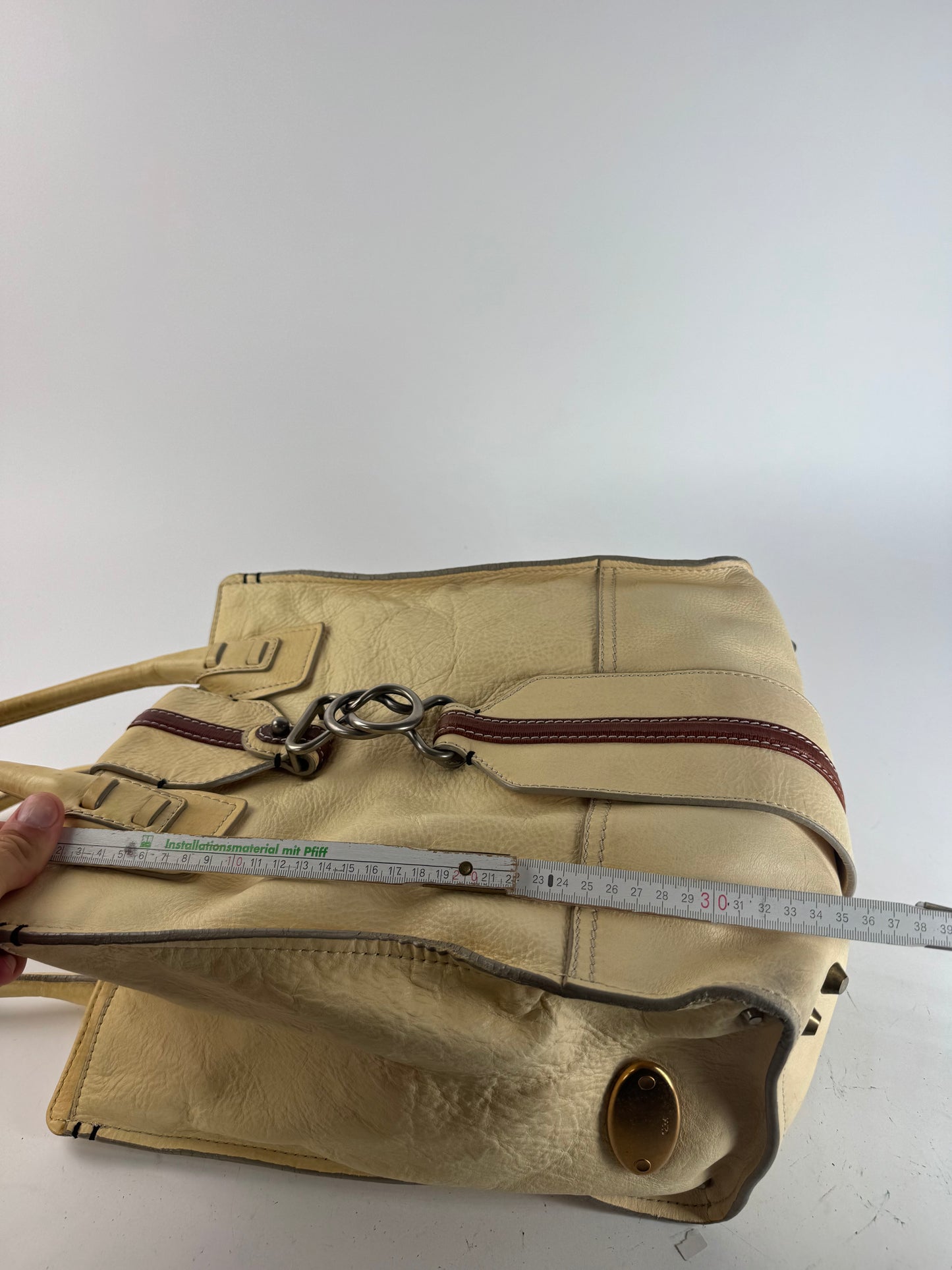 Sac vintage en cuir Chloé beige marron