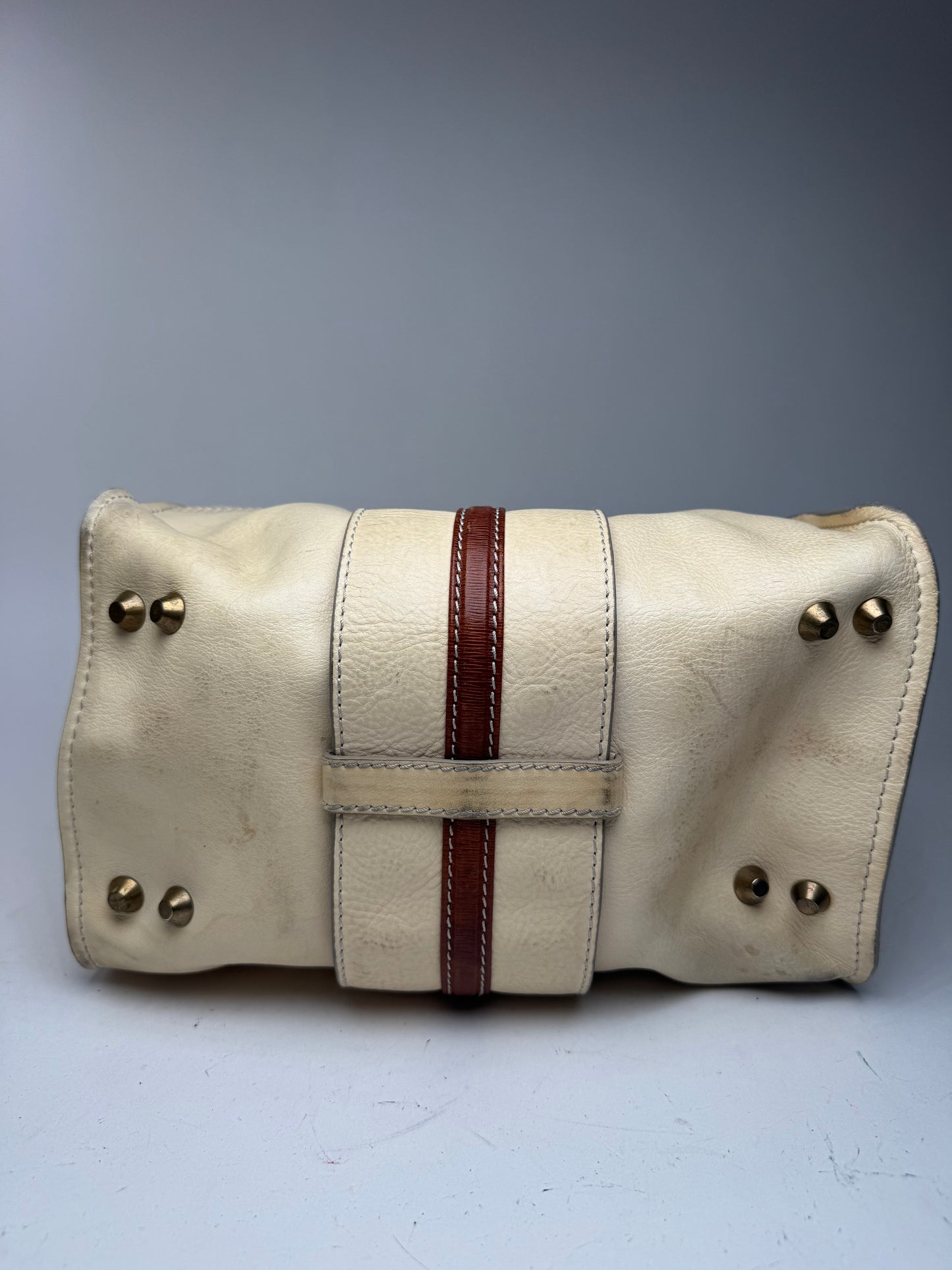 Sac vintage en cuir Chloé beige marron