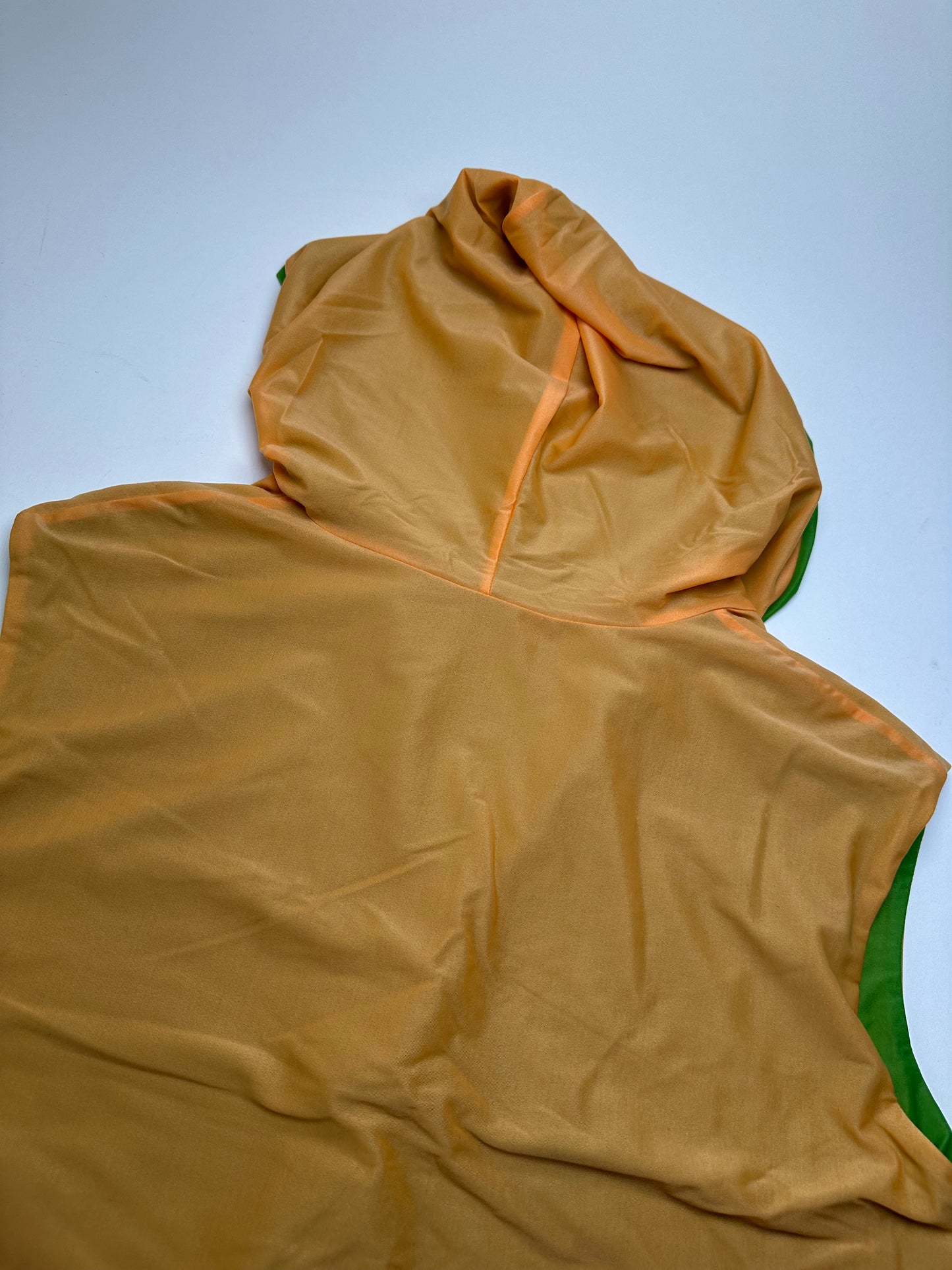 Vintage Fendi Abstract Print Hooded Top Orange Green Pink M