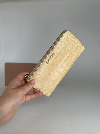 Vintage Miu Miu Leather Wallet White