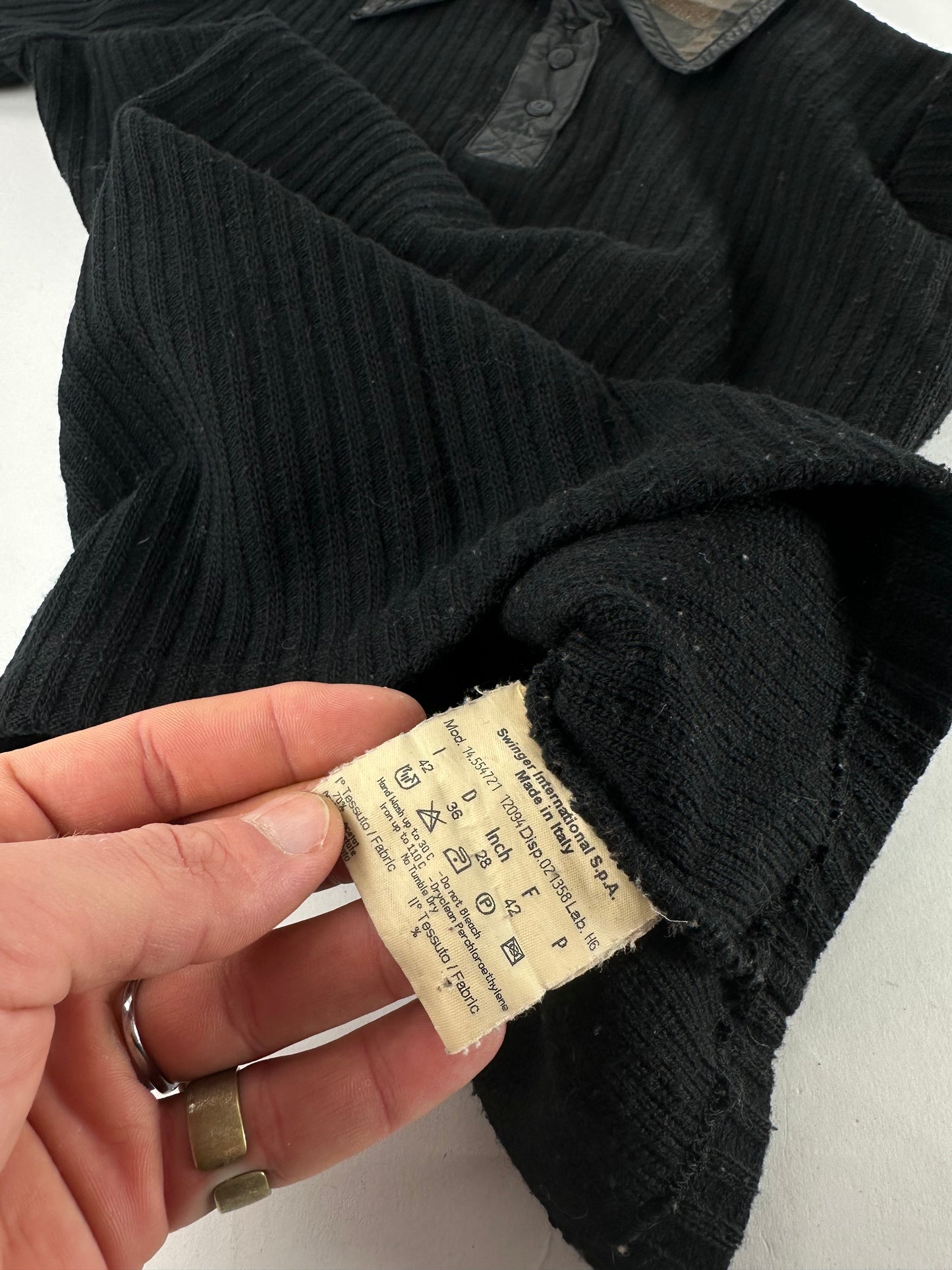 Vintage Fendi Roma Wool Sweater Black Brown 36/S